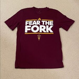 Adidas ASU Burgundy Fear the Fork Tee